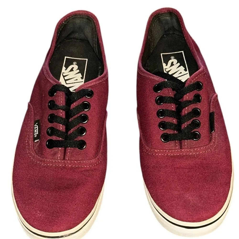 Vans Unisex Burgundy Canvas Sneakers